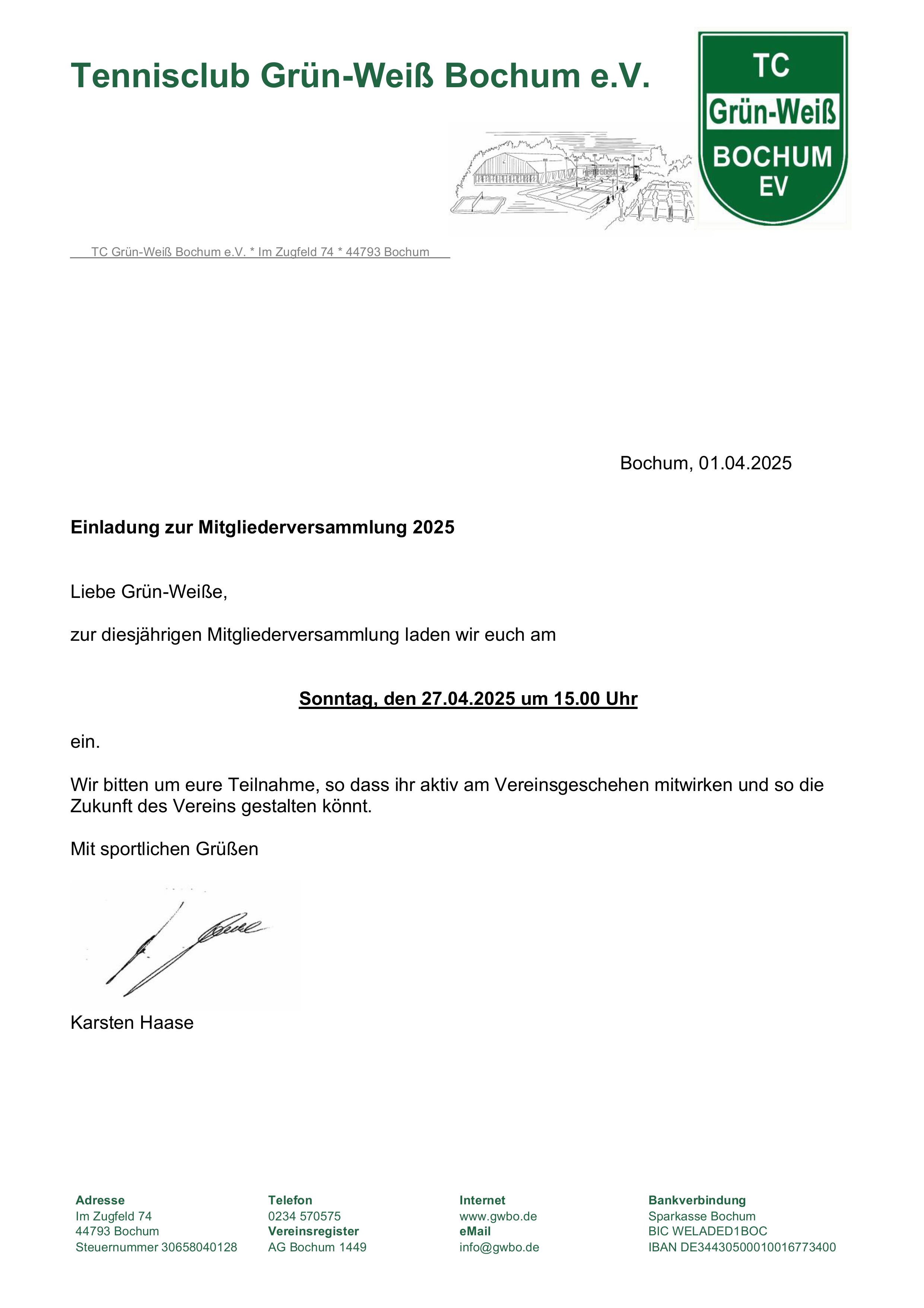 Einladung MV  2025